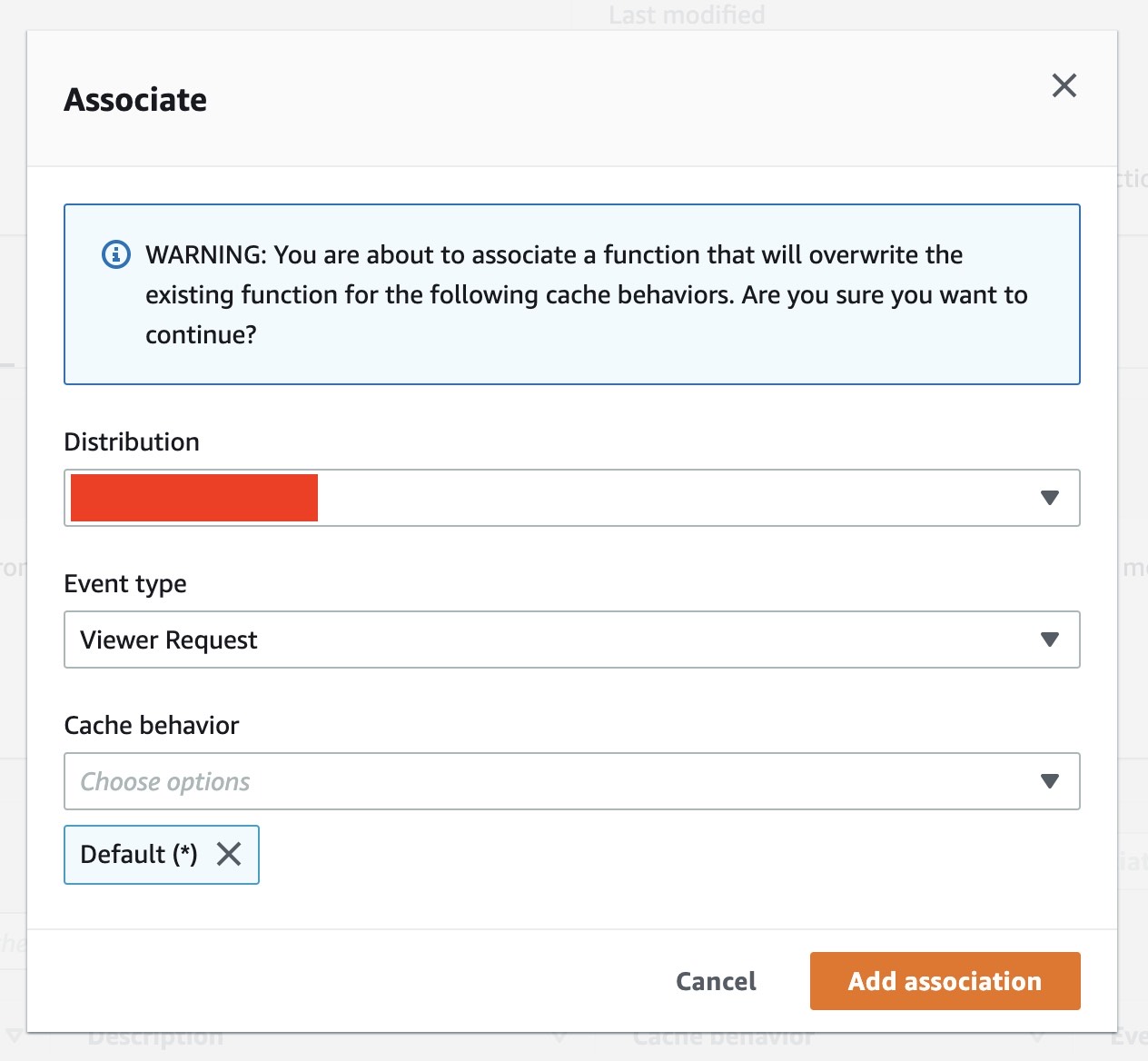 adding an associated distribution